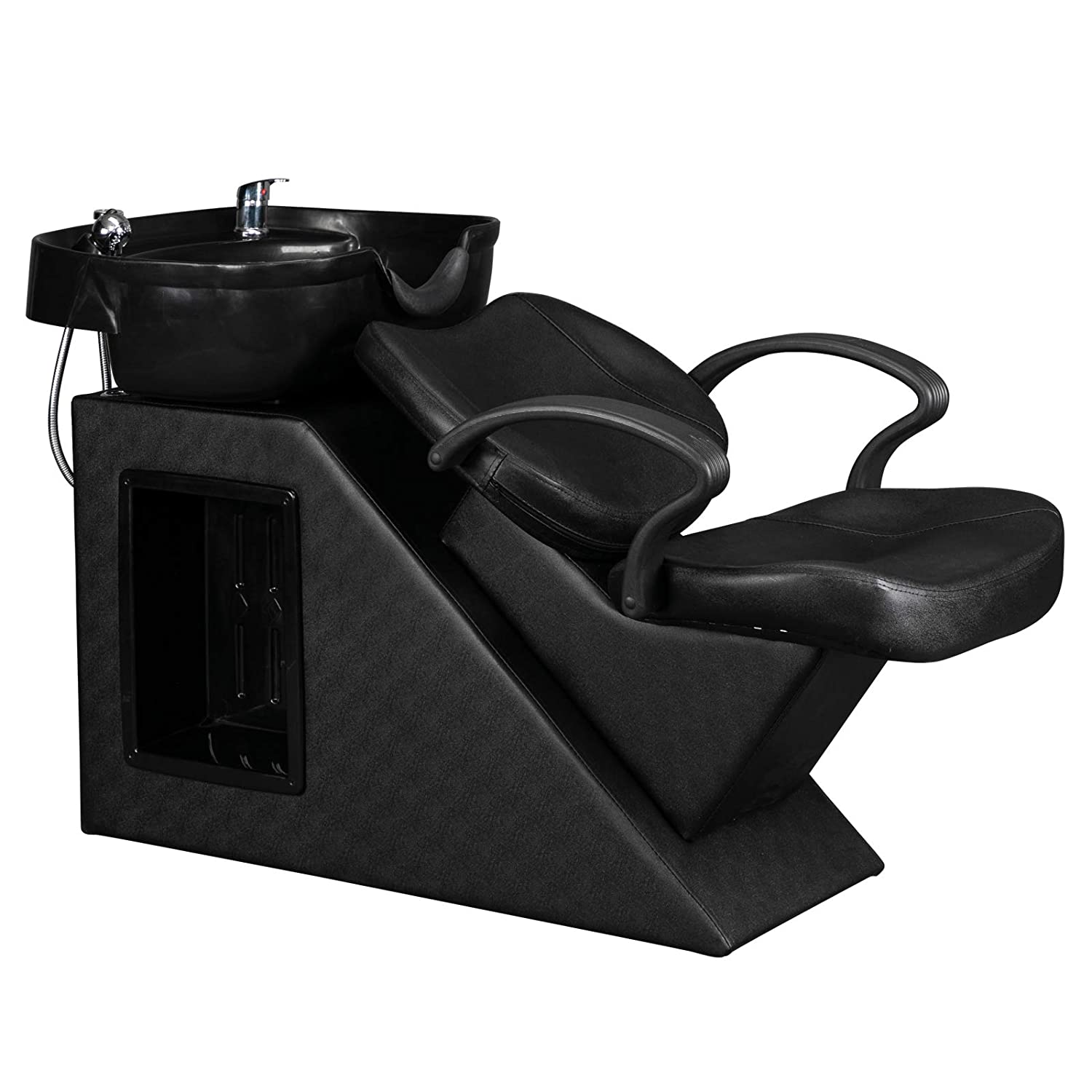 OmySalon BU1101 Salon Shampoo Backwash Chair Unit with Deep ABS Plastic Shampoo Bowl