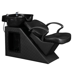 OmySalon BC01 Salon Shampoo Backwash Chair Unit with Deep ABS Plastic Shampoo Bowl