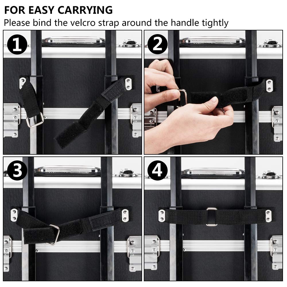 Omysalon MCA401 4-in-1 Aluminum Lockable Rolling Makeup Cosmetic Organizer Train Case