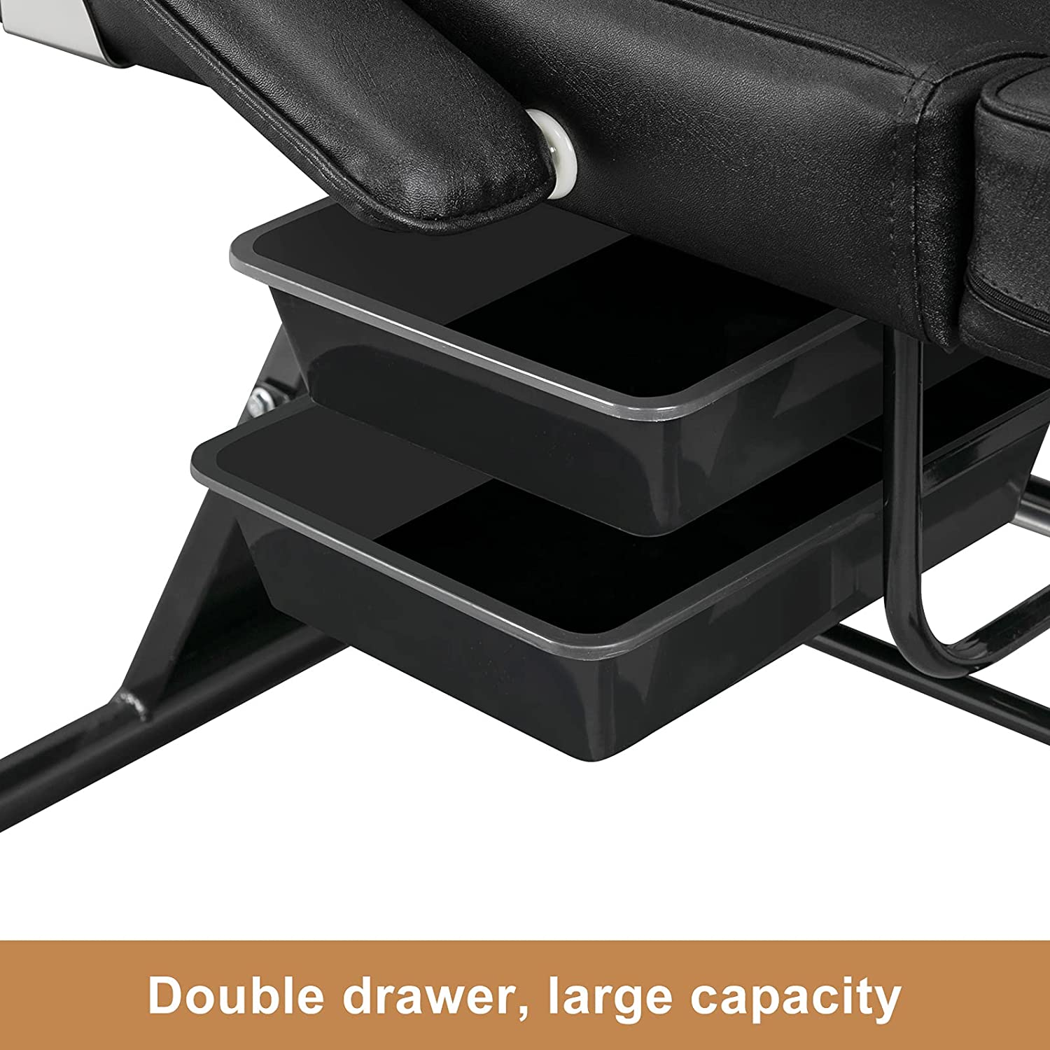 OmySalon SBWD 72in Adjustable Facial Massage Bed w/2 Beauty Baskets