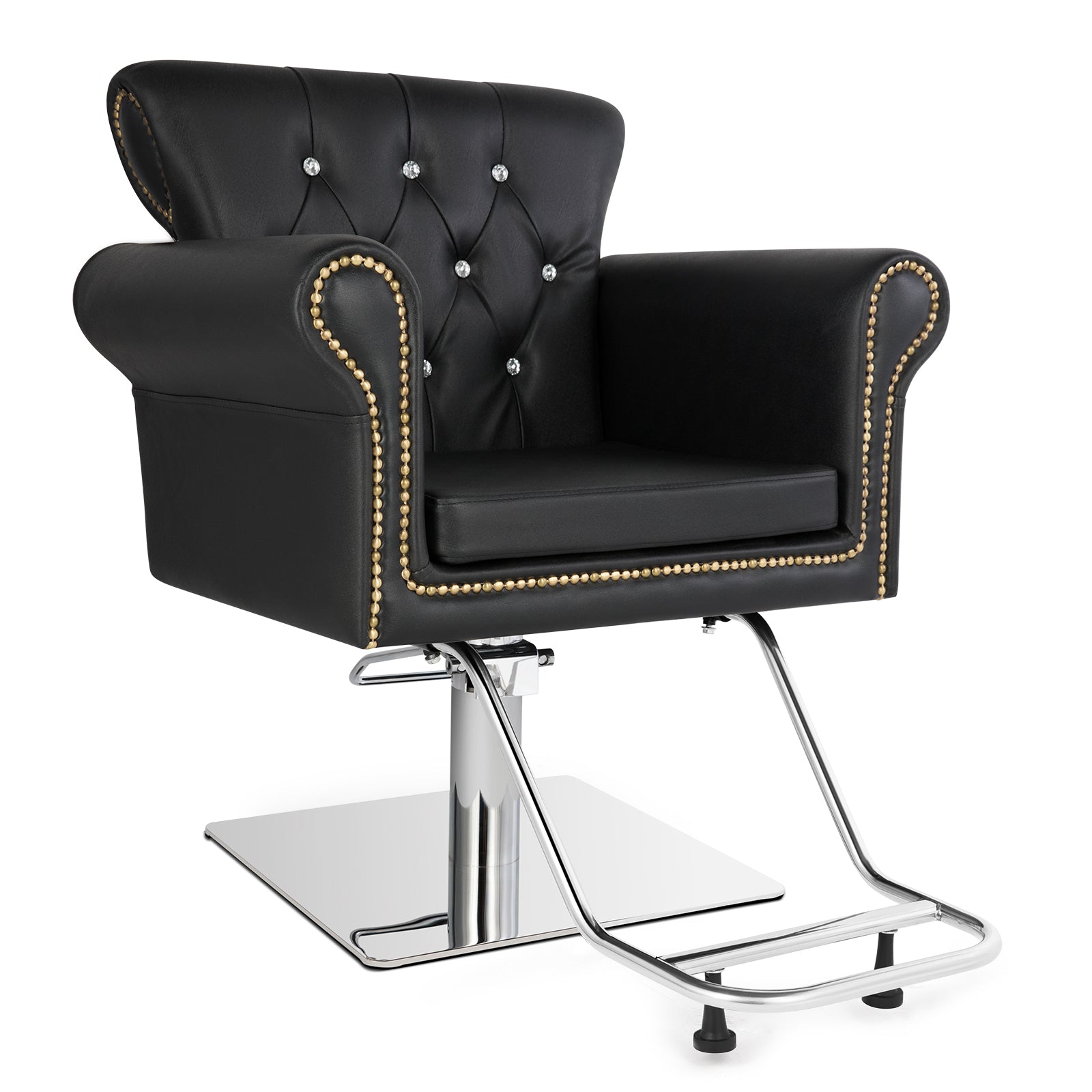 OmySalon Barber Chair Hydraulic Styling Chair Spa Styling Hairdressing Tattoo Equipment Black