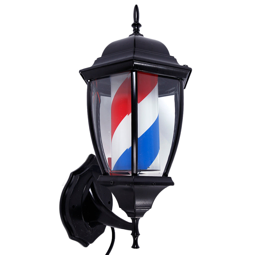 OmySalon 20in Barber Pole Light Rotating Red White Blue LED Strips Barber Shop Light