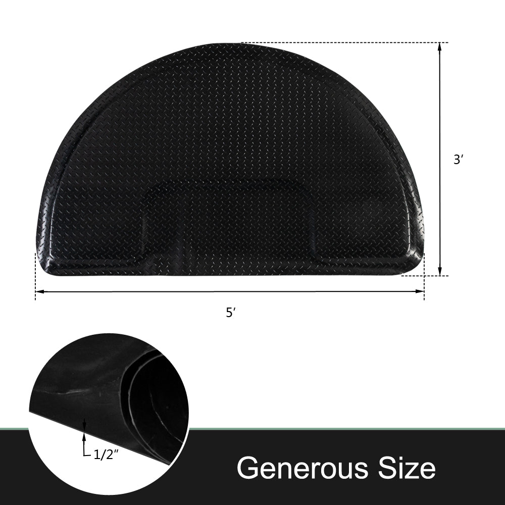 OmySalon Anti Fatigue Mat Salon Barber Mat for Hair Stylist 1/2in Thick Diamond Plate Pattern