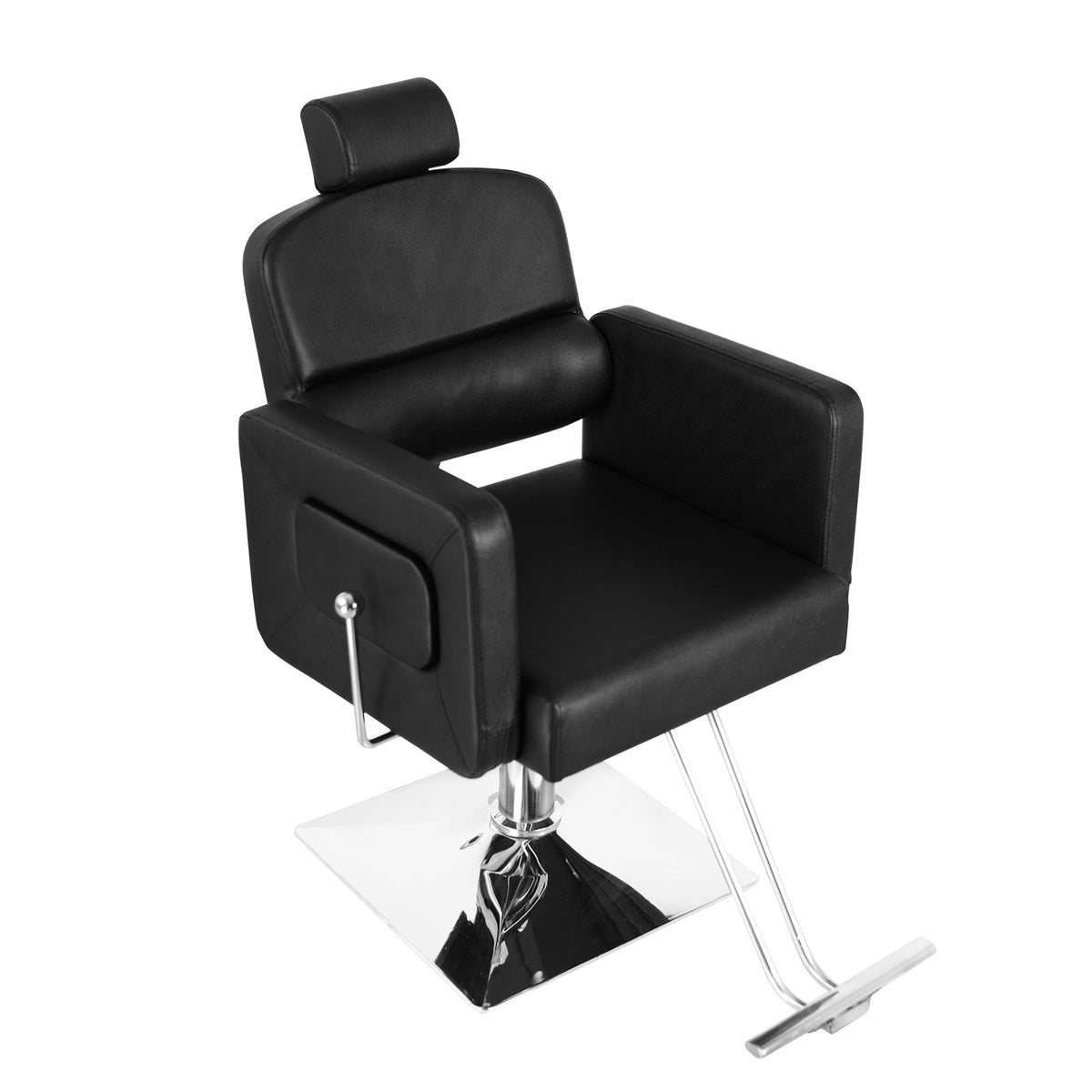 OmySalon SC1801 All Purpose Heavy Duty Reclining Minimalist Hair Salon Chair w/Headrest
