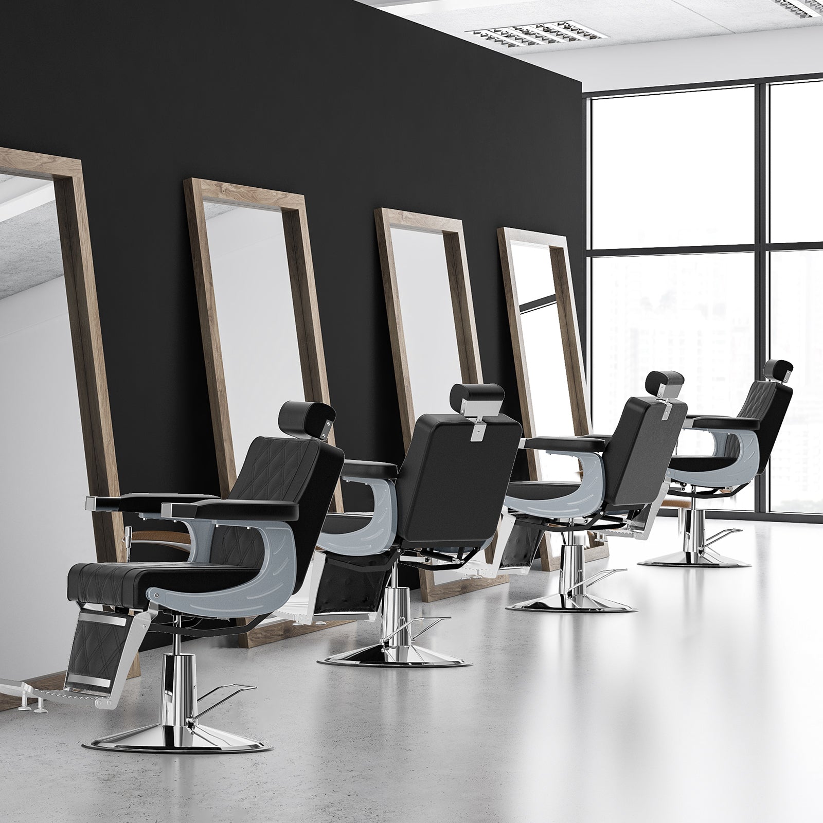 OmySalon Vintage Barber Chairs for Barbershop Heavy Duty Professional Salon Chair