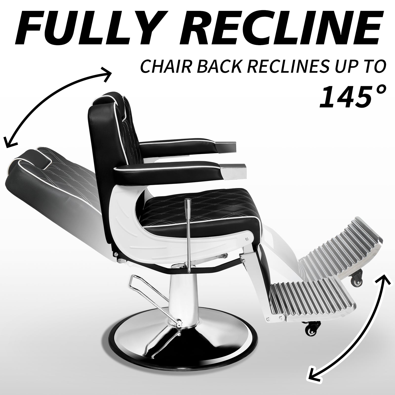 OmySalon Barber Chair Heavy Duty Hydraulic Recline Salon Chair