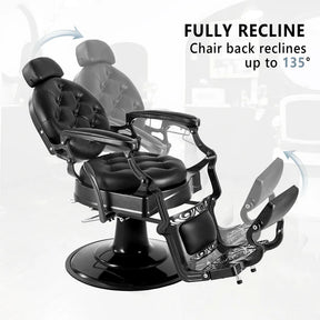 OmySalon Vintage Barber Chair & Anti-Fatigue Mat Bundle