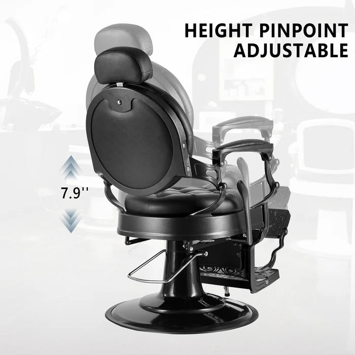 OmySalon Vintage Barber Chair & Anti-Fatigue Mat Bundle