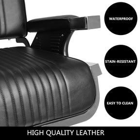 OmySalon PH773 Professional Heavy Duty Hydraulic Reclining Barber Chair