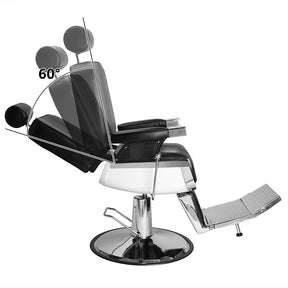 OmySalon PH773 Professional Heavy Duty Hydraulic Reclining Barber Chair