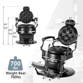 OmySalon Vintage Barber Chair & Anti-Fatigue Mat Bundle