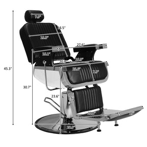 OmySalon PH773 Professional Heavy Duty Hydraulic Reclining Barber Chair