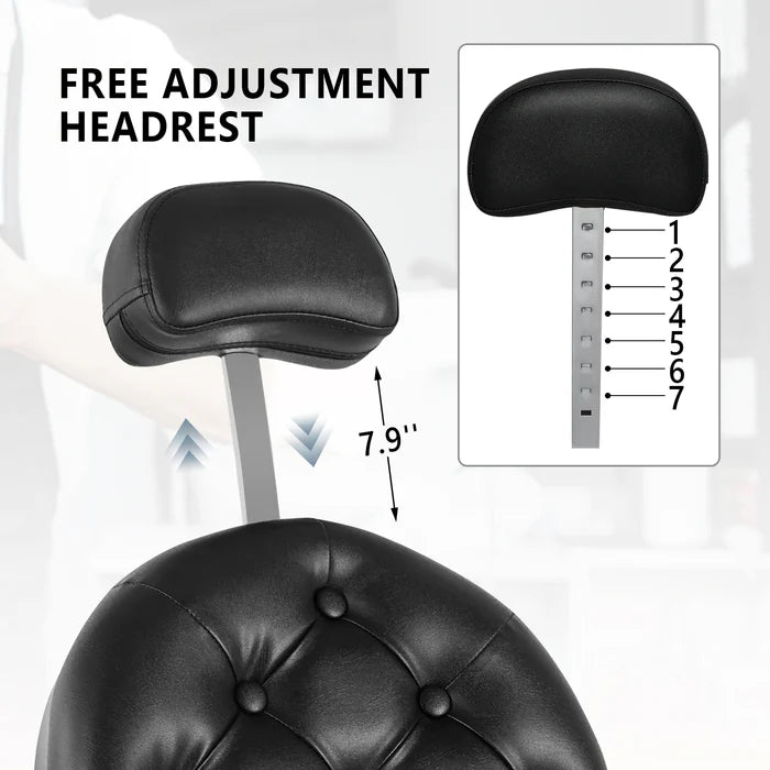 OmySalon Vintage Barber Chair & Anti-Fatigue Mat Bundle