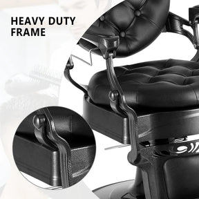 OmySalon Vintage Barber Chair & Anti-Fatigue Mat Bundle