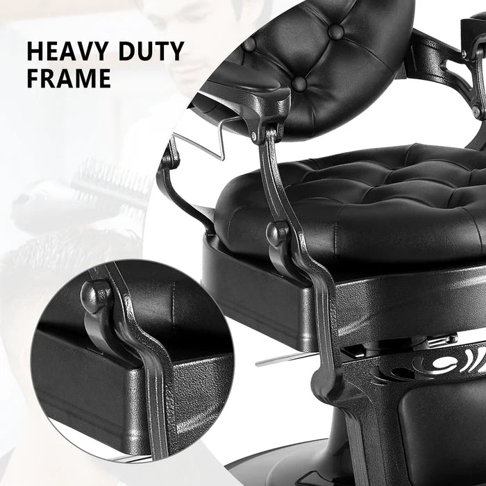 OmySalon Vintage Barber Chair & Anti-Fatigue Mat Bundle