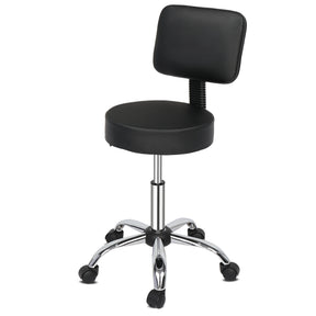 OmySalon Modern Height Adjustable Rotation Salon Round Bar Stool with Back