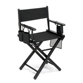 OmySalon Upgraded 18in Director Chair Folding Artist Makeup Chair with Storage Side Bags