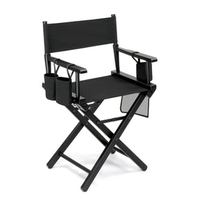 OmySalon Upgraded 18in Directors Chair Folding Artist Makeup Chair with Storage Side Bags