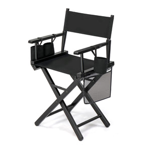 OmySalon Upgraded 18in Director Chair Folding Artist Makeup Chair with Storage Side Bags