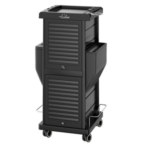 OmySalon ST1102 Multipurpose Rolling Salon Trolley Cart w/Wheels & 6 Drawers Hair Dryer Holders with Lock