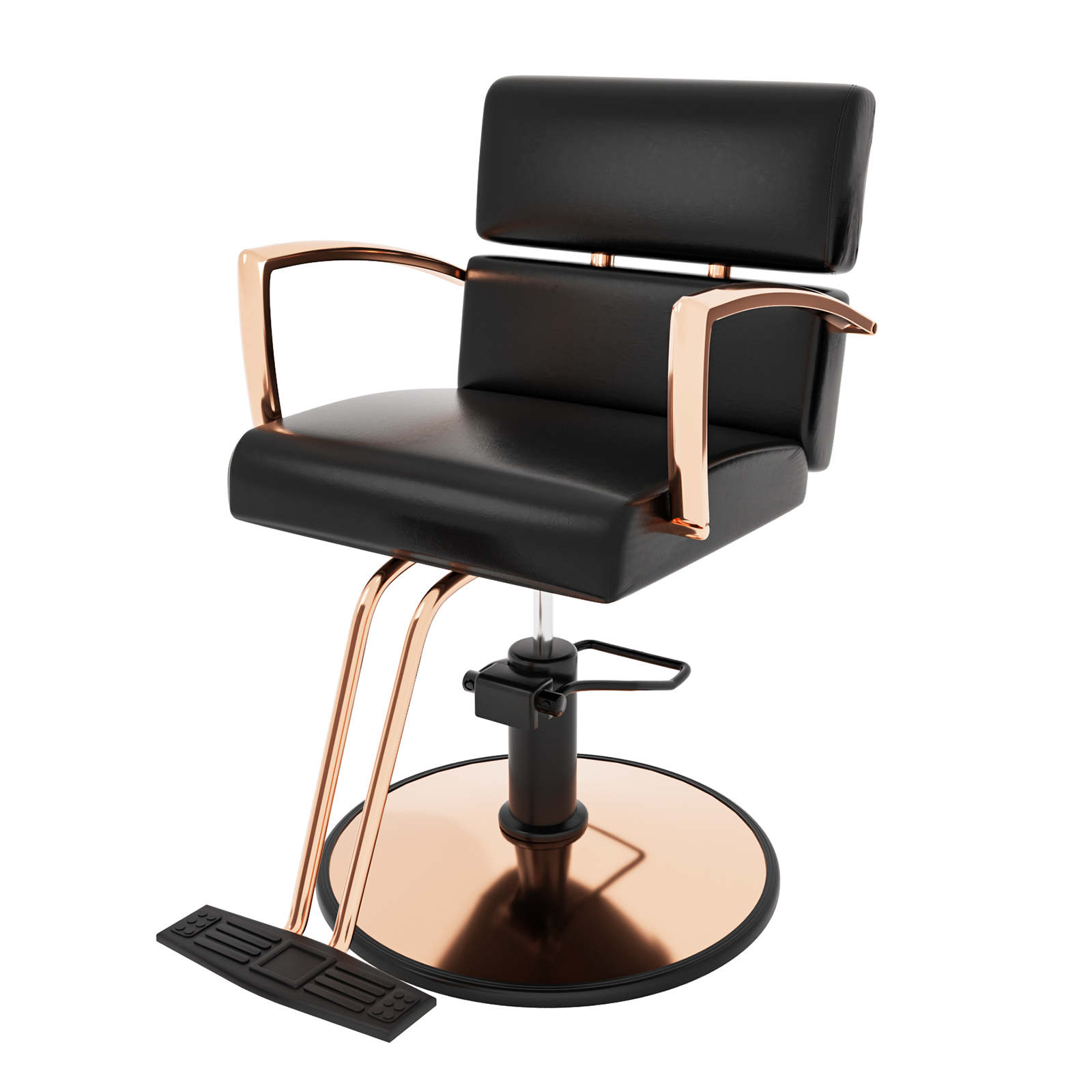 OmySalon SC01 Hydraulic 360-Degree Swivel Hair Stylist Salon Chair Black/White/Pink/Rose Gold/Purple