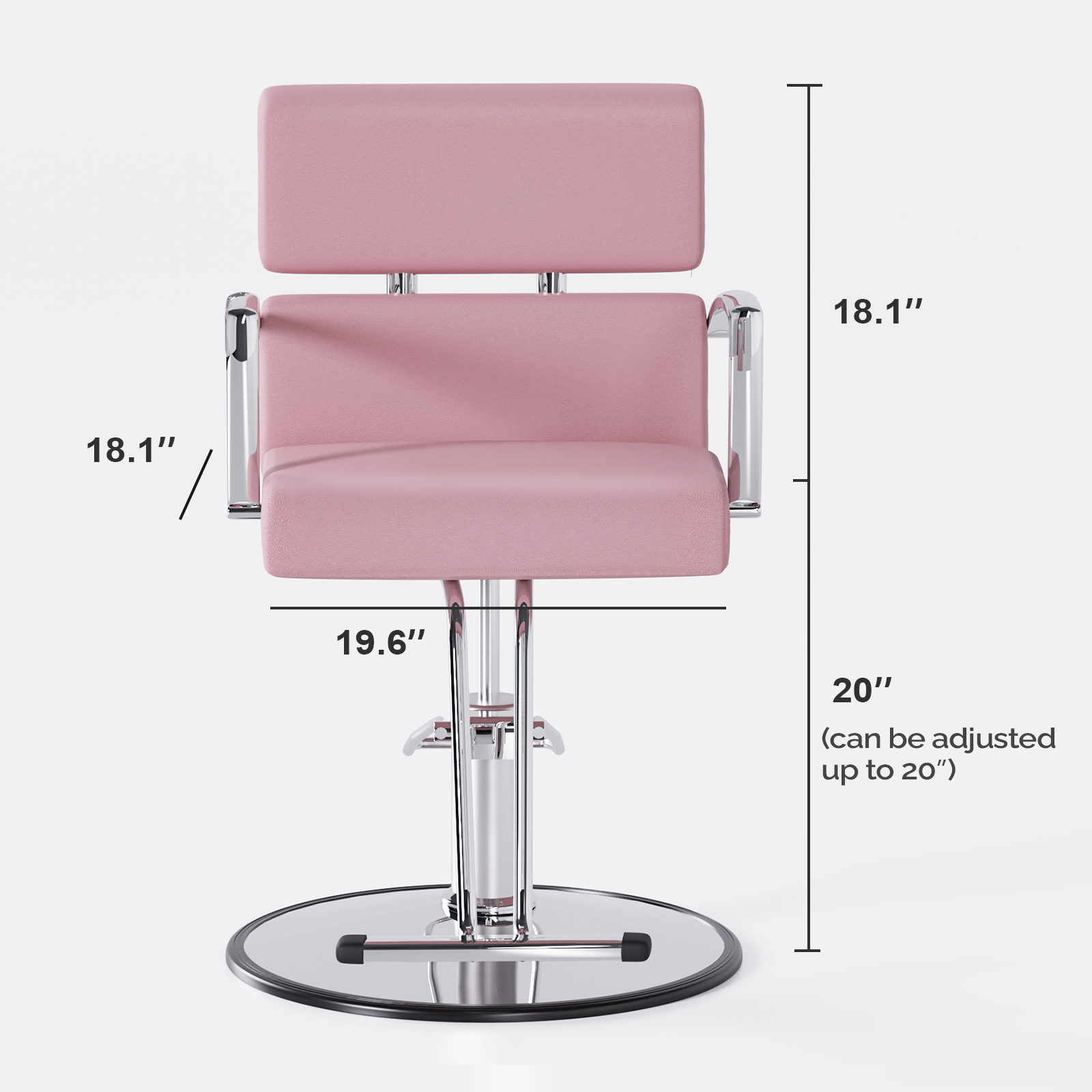 OmySalon SC01 Hydraulic 360-Degree Swivel Hair Stylist Salon Chair Black/White/Pink/Rose Gold/Purple