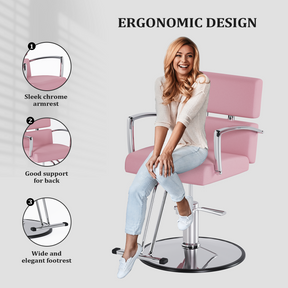 OmySalon SC01 Hydraulic 360-Degree Swivel Hair Stylist Salon Chair