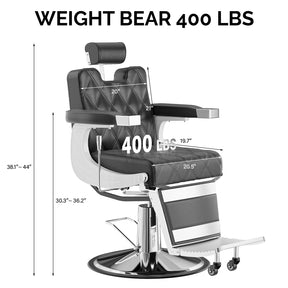 OmySalon Barber Chair Heavy Duty Hydraulic Recline Salon Chair