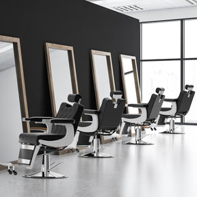 OmySalon Barber Chair Heavy Duty Hydraulic Recline Salon Chair