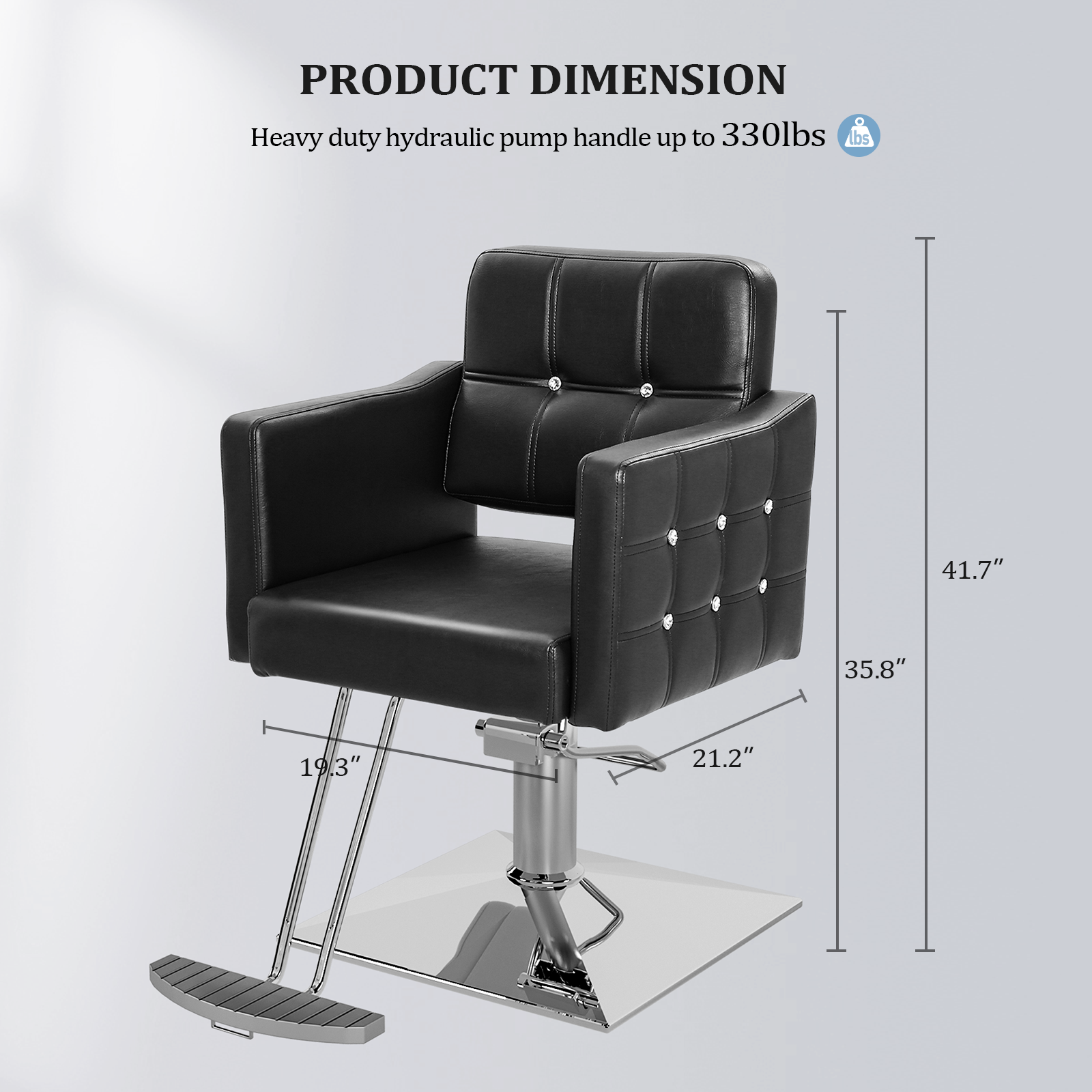 OmySalon SC1701 Heavy Duty Hydraulic Hair Stylist Salon Chair w/Diamond Accents OmySalon SC1701 Heavy Duty Hydraulic Hair Stylist Salon Chair w/Diamond Accents