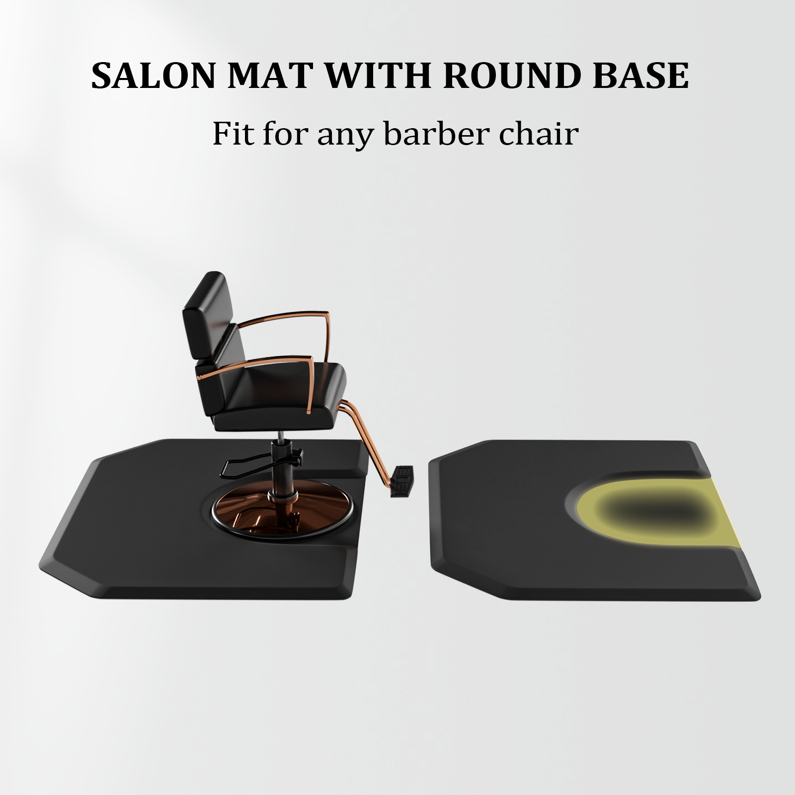 Saloniture 5 Ft. X 4 Ft. Salon & Barber Shop Chair Anti-fatigue Mat - Black  Hexagon, 1 Inch Thick : Target