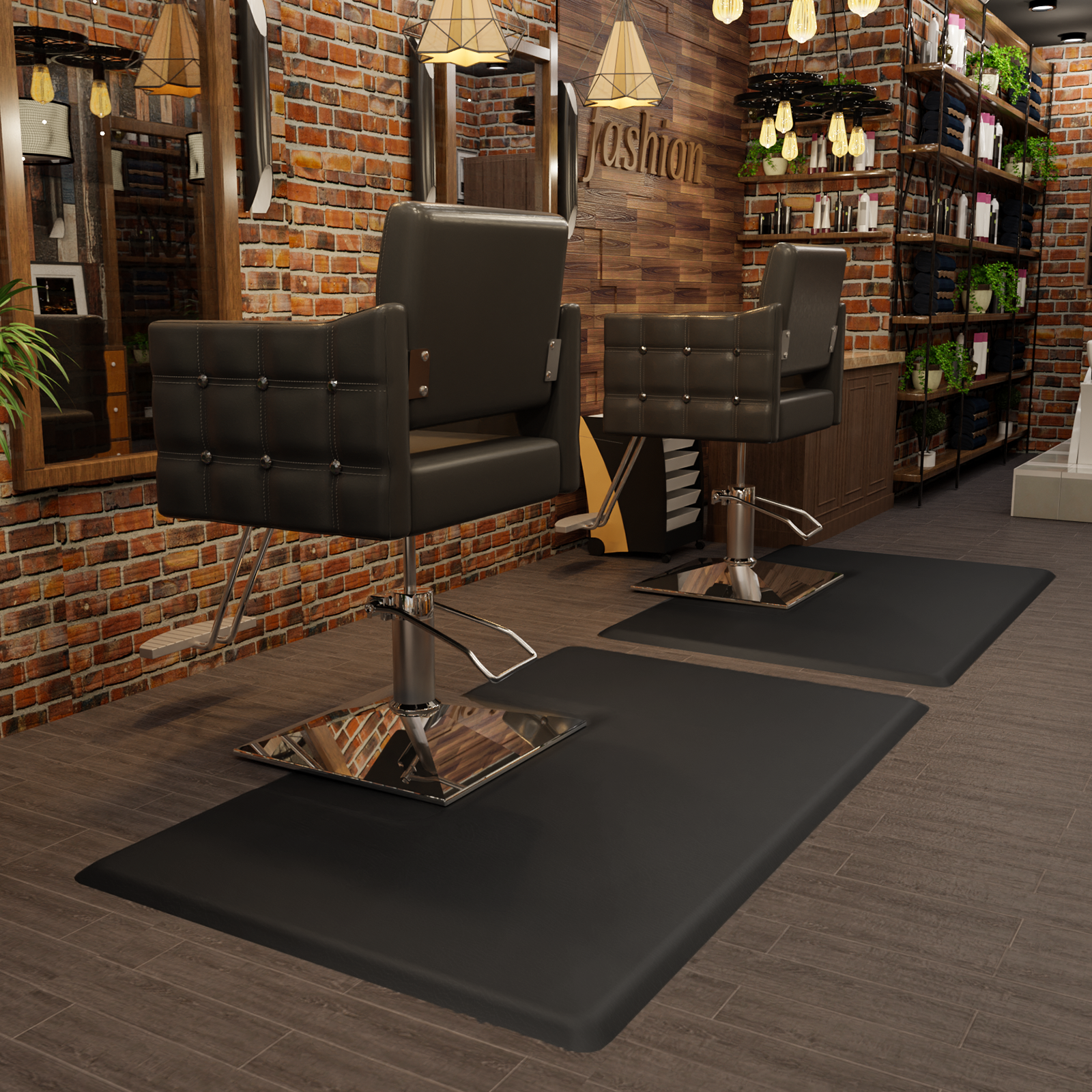 OmySalon Salon Mat for Hair Stylist Anti Fatigue 3'x4' Salon Floor