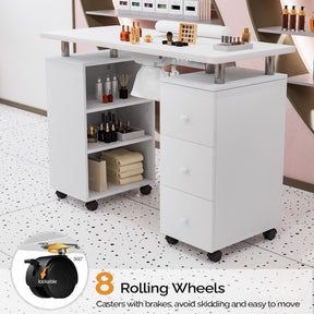 Omysalon Manicure Table w/Electric Dust Collector