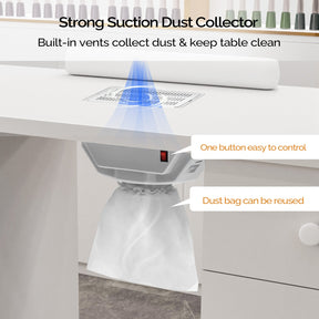 Omysalon Manicure Table w/Electric Dust Collector