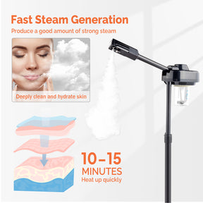 OmySalon Professional Esthetician Facial Steamer with Hot Ozone Mist