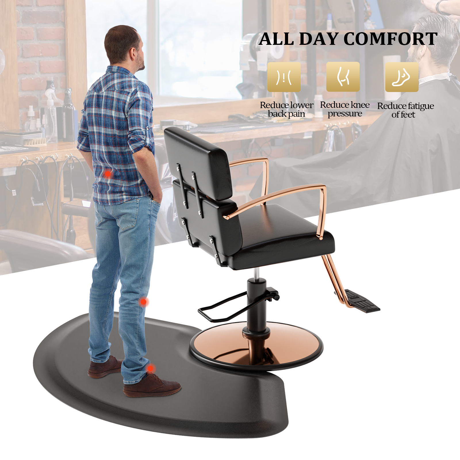 Wholesale 2 in 1 Anti Fatigue Office Chair Mats Standing Desk Mats