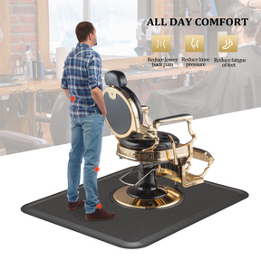 OmySalon 4’x 5’ Salon Mat Barber Floor Mat for Round Base 1/2in 5/8in Thick