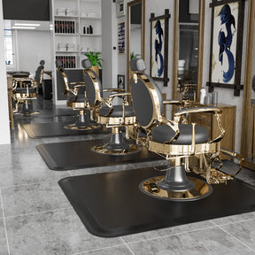 OmySalon 4’x 5’ Salon Mat Barber Floor Mat for Round Base 1/2in 5/8in Thick