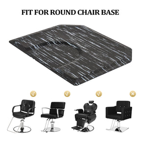 OmySalon 4' x 5' Salon Anti Fatigue Mat Hexagon Barber Mat for Round Base Styling Chair 1/2in 7/8in Thick