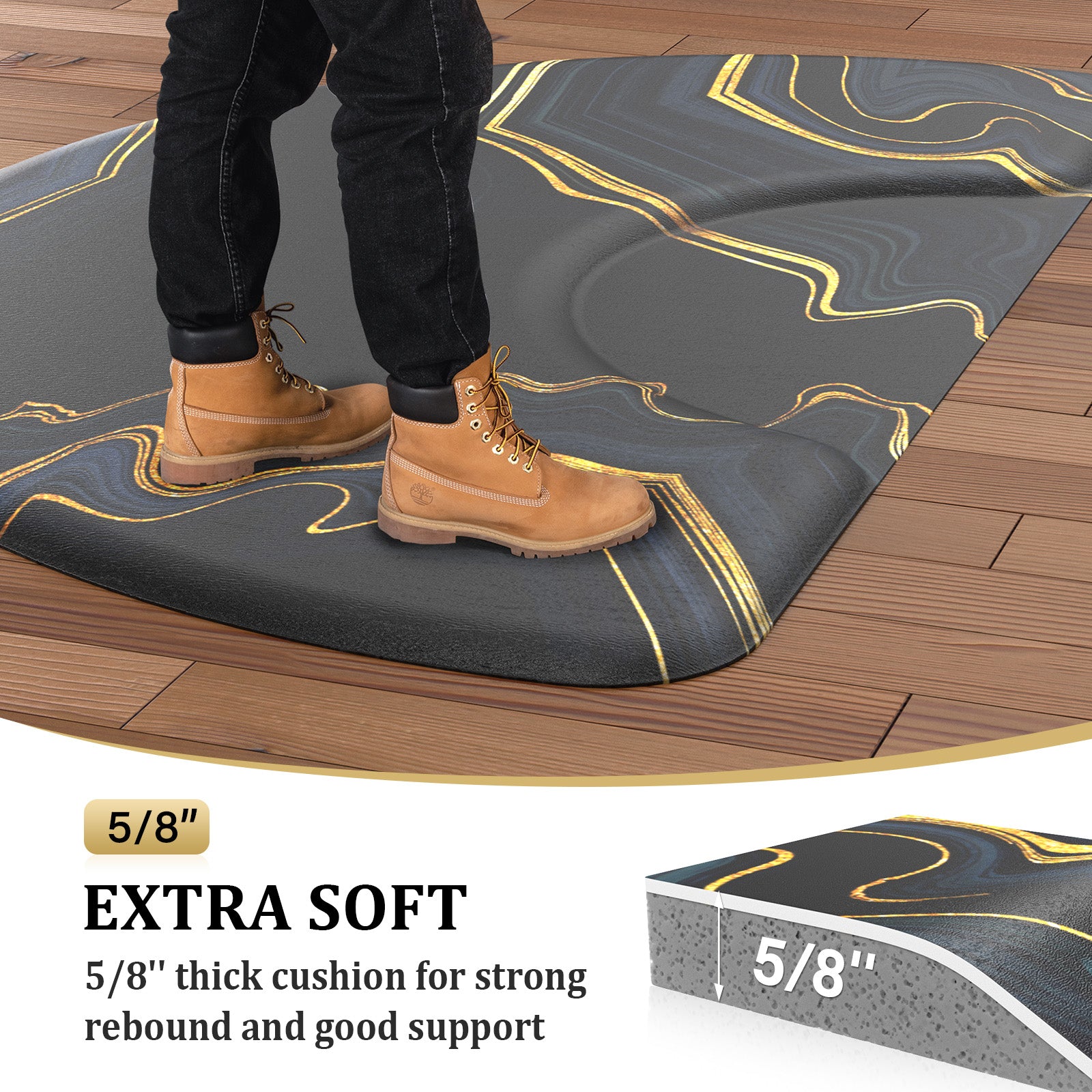 Anti-Fatigue Comfort Mat, Extra Support and Thick Floor Mats - Bed