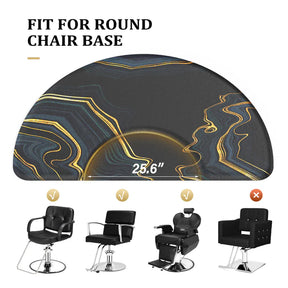 OmySalon Vintage Barber Chair & Anti-Fatigue Mat Bundle