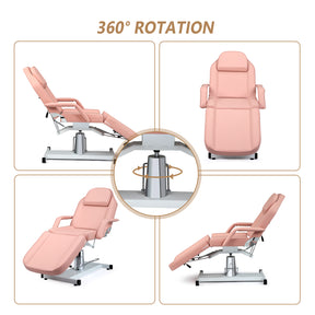 OmySalon 73in 360 Degree Rotating Hydraulic Height Adjustable Facial Massage Bed
