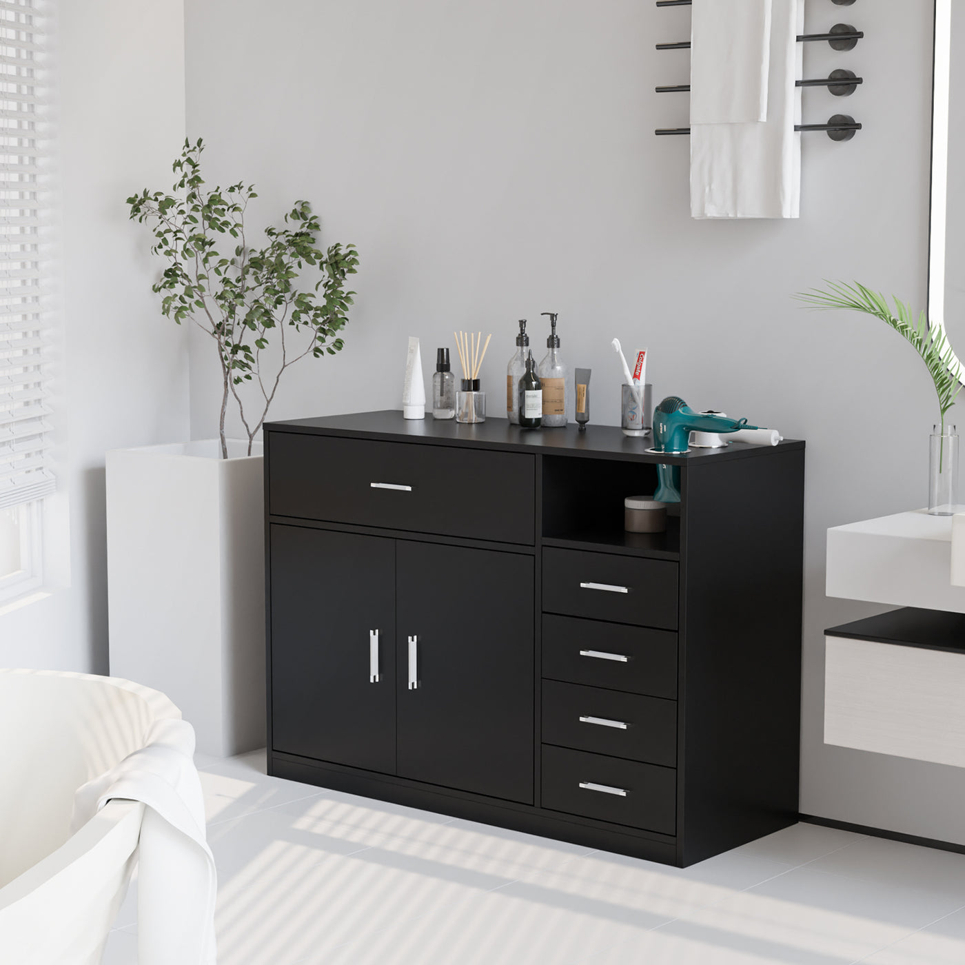 OmySalon HSC 22 Salon Station Cabinet Free Standing Styling Stations w OmySalon HSC 22 Salon Station Cabinet Free Standing Styling Stations w