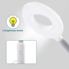 OmySalon 2 in 1 Professional Touch Screen Facial Steamer with 5X Magnifying Lamp
