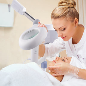 OmySalon 2 in 1 Professional Touch Screen Facial Steamer with 5X Magnifying Lamp