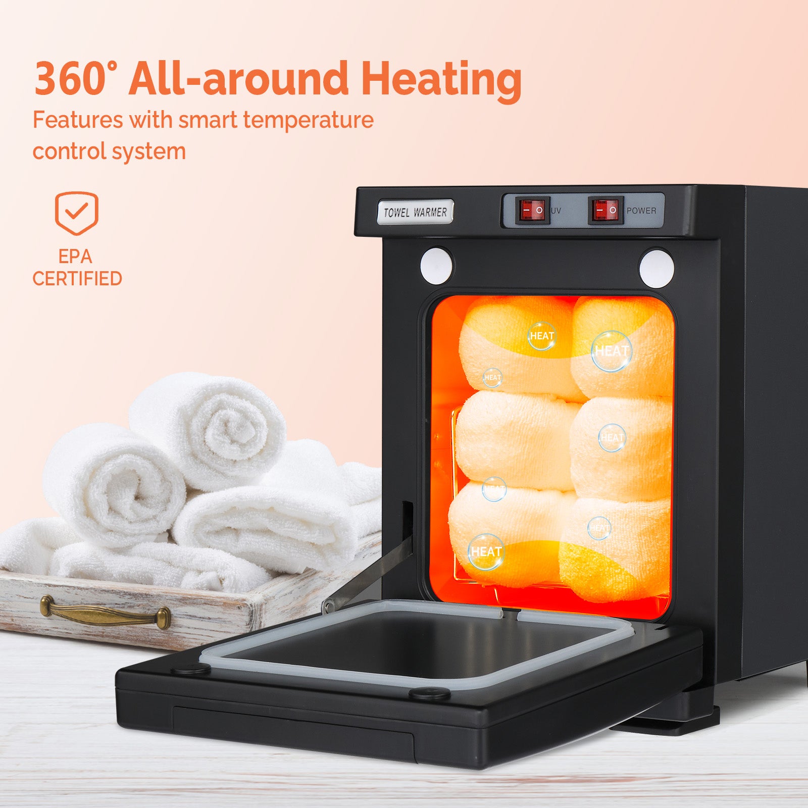 OmySalon 5L Hot Towel Warmer Cabinet for Facials Massage