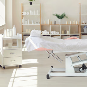 OmySalon ESB 72in Electric Height Remote Adjustable Facial Massage Bed w/Hydraulic Rotating Stool