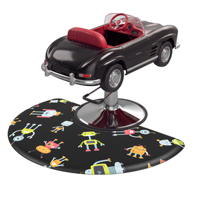 OmySalon 3' x 5' Kids Salon Anti-Fatigue Mat for Round Base Styling Chairs 5/8" Thick