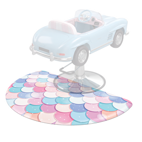 OmySalon 3' x 5' Kids Salon Anti-Fatigue Mat for Round Base Styling Chairs 5/8" Thick