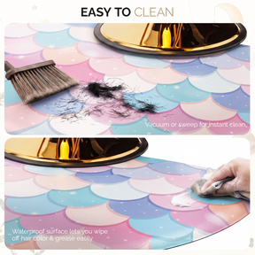 OmySalon 3' x 5' Kids Salon Anti-Fatigue Mat for Round Base Styling Chairs 5/8" Thick